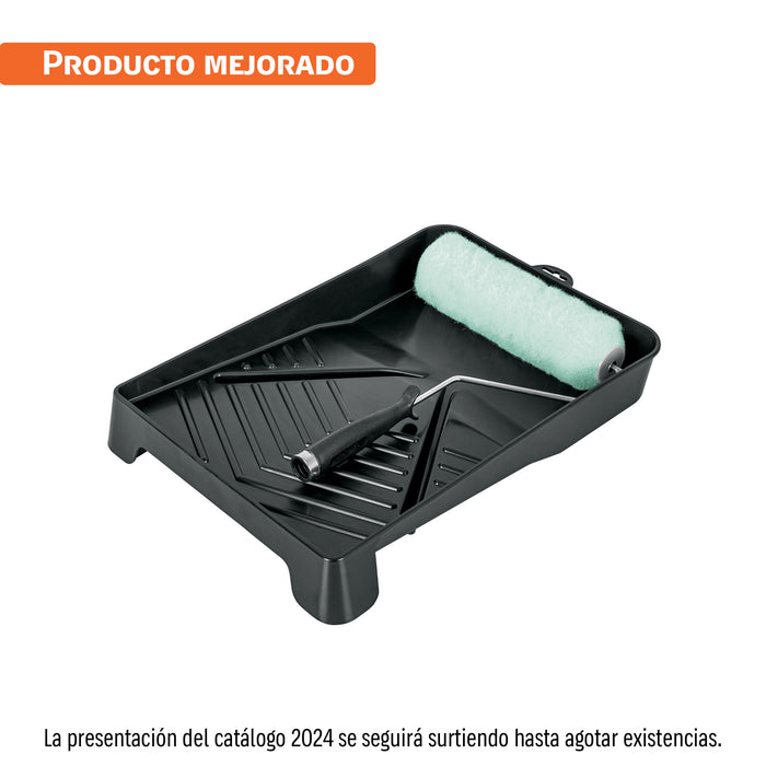 Kit de rodillo para pintar, 9' (maneral, charola y felpa)
