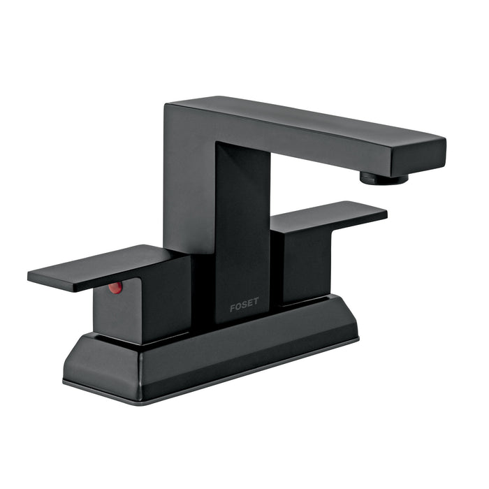 Mezcladora para lavabo 4', negro, FOSET KUBO