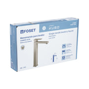 Monomando alto para lavabo, satín, FOSET KUBO