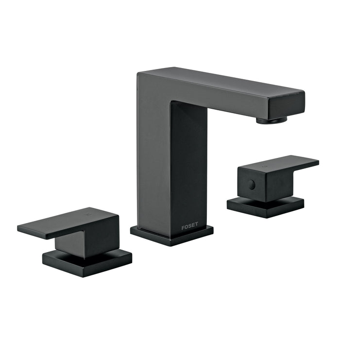 Mezcladora para lavabo taladros separados, negro, FOSET KUBO