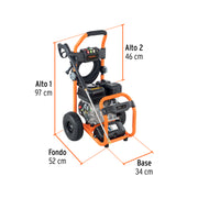 Hidrolavadora con motor a gasolina, 2,800 PSI, TRUPER