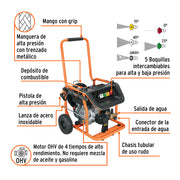 Hidrolavadora con motor a gasolina, 4000 PSI, TRUPER