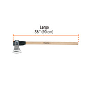 Hacha labor entera 2-1/2 lb, mango de madera 36', TRUPER