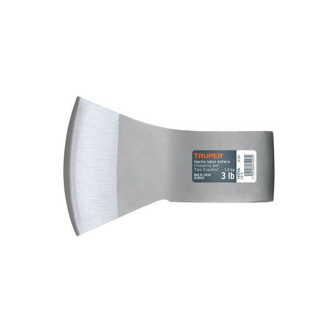 Hacha labor entera 3 lb, sin mango, TRUPER
