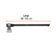 Hacha labor entera 3 lb, mango de fibra de vidrio 36',TRUPER