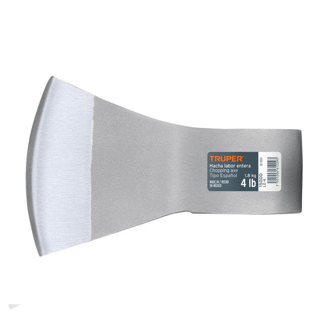 Hacha labor entera 4 lb, sin mango, TRUPER