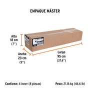 Hacha labor entera 4 lb, mango de madera 36', TRUPER
