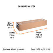 Hacha labor entera 4 lb, mango de fibra de vidrio 36',TRUPER