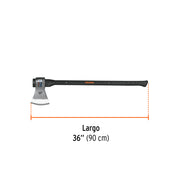 Hacha labor entera 4 lb, mango de fibra de vidrio 36',TRUPER