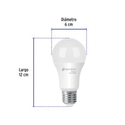 Foco LED 14W (75W) A19, 3000K blanca cálida, 1150 lm, BASIC
