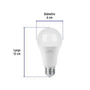 Foco LED 14W (100W) A19, 3000K blanca cálida, 1500 lm, caja
