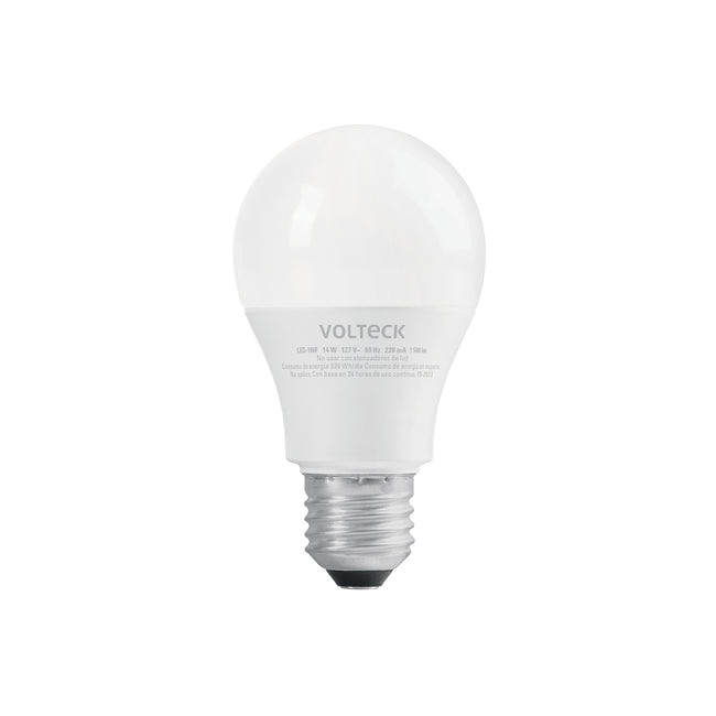 Foco LED 14W (100W) A19, 6500K blanca fría, 1500 lm, caja