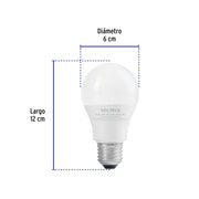 Foco LED 14W (100W) A19, 6500K blanca fría, 1500 lm, caja