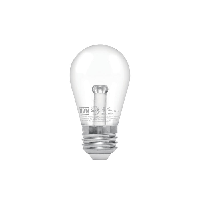 Foco LED 1 W sin filamento, S14, 2200K ambar, E26, VOLTECK