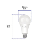 Foco LED 18W (125W) A25, 3000K blanca cálida, 1800 lm, BASIC