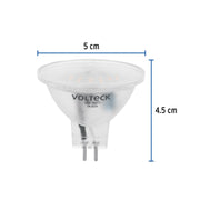 Lámpara trans. de LED 3W MR16 base GU5.3 luz cálida, blíster