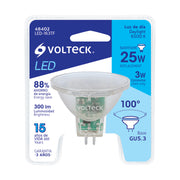 Lámpara trans. de LED 3W MR16 base GU5.3 luz de día, blíster