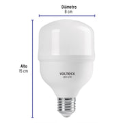 Foco LED alta potencia 20 W (170 W), 6500 K, E26, VOLTECK