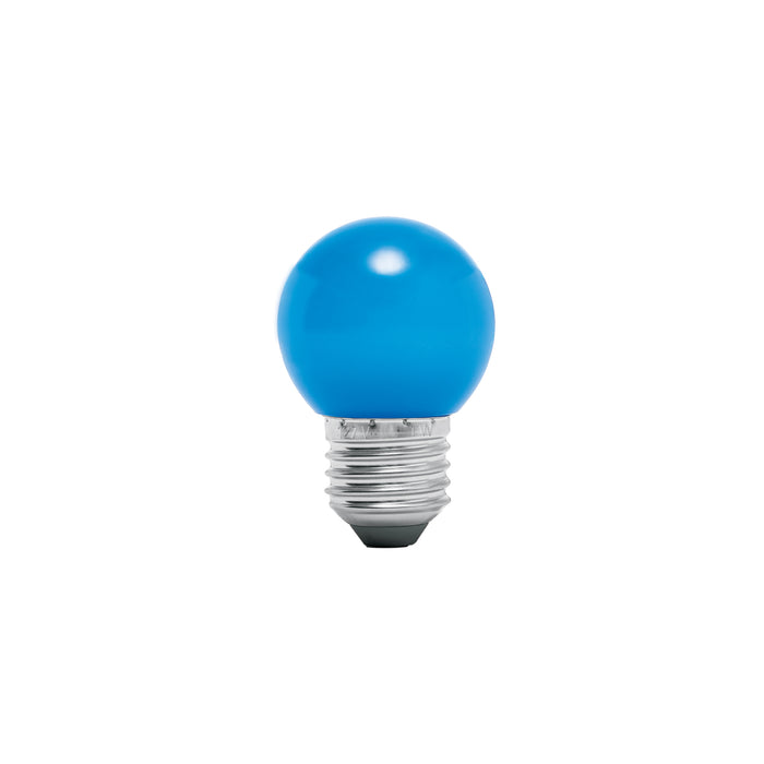 Foco LED 1 W, tipo globo G45, color azul, E26, VOLTECK