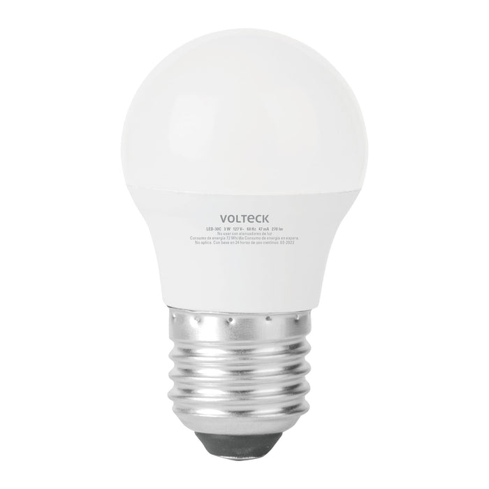 Foco LED 3W (25W) A19, 3000K blanca cálida, 270 lm, blíster