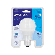 Foco LED 3W (25W) A19, 6500K blanca fría, 270 lm, blíster