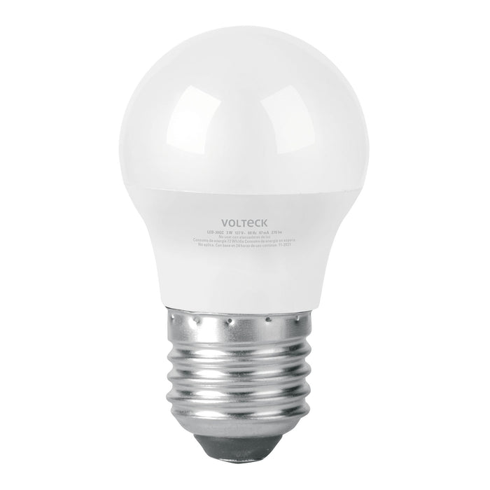 Foco LED 3W (25W) G45, 3000K blanca cálida, 270 lm, blíster