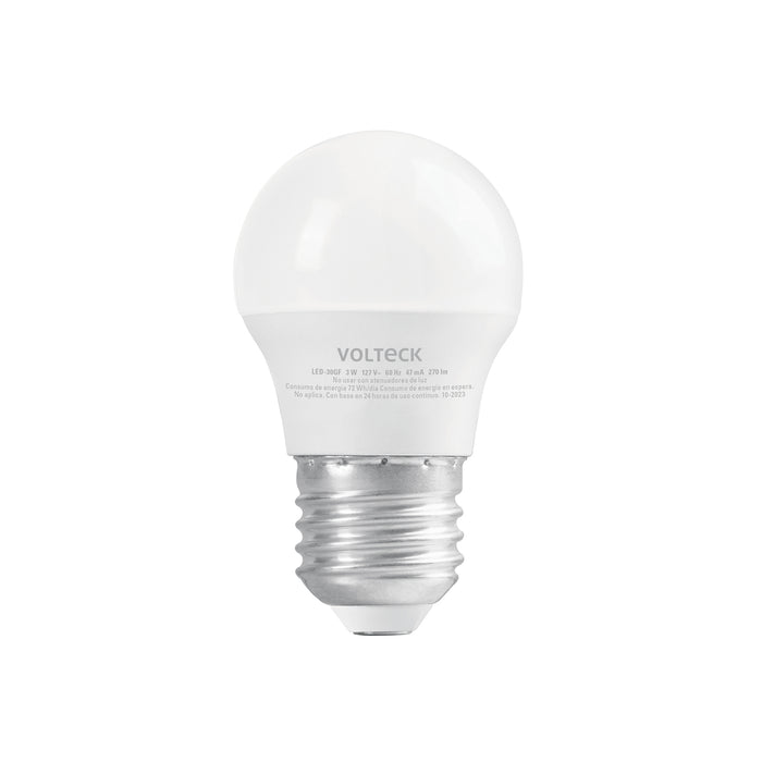 Foco LED 3W (25W) G45, 6500K blanca fría, 270 lm, blíster