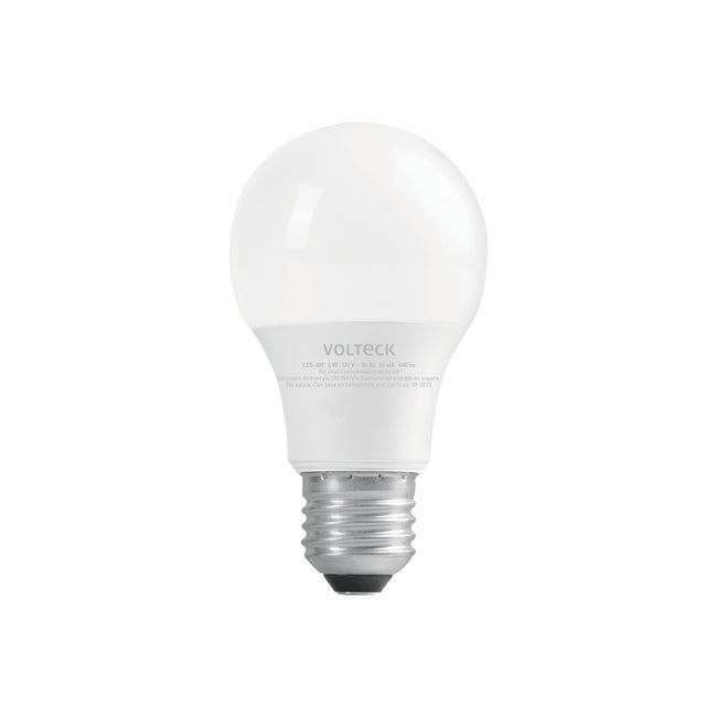 Foco LED 6W (40W) A19, 6500K blanca fría, 440 lm, blíster