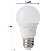 Pack 4 focos LED 6W (40W) A19, 6500K fría, 570 lm, BASIC