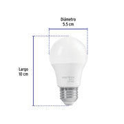Foco LED 6W (40W) A19, 6500K blanca fría, 570 lm, BASIC