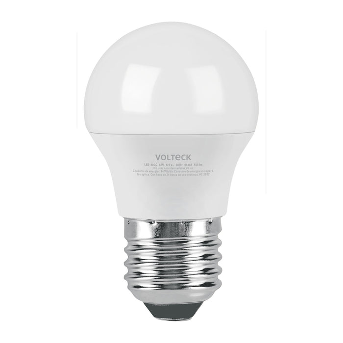 Foco LED 6W (40W) G45, 3000K blanca cálida, 550 lm, blíster