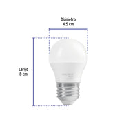 Foco LED 5W (40W) G45, 6500K blanca fría, 450 lm, BASIC
