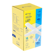 Lámpara LED tipo ventilador 40W, 4 aspas, 6500K, BASIC