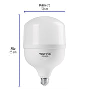Foco LED alta potencia 50 W (450 W), 6500 K, E26, VOLTECK