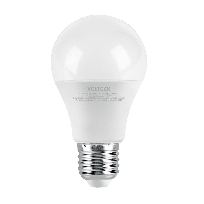 Foco LED 9W (60W) A19, 3000K blanca cálida, 800 lm, blíster
