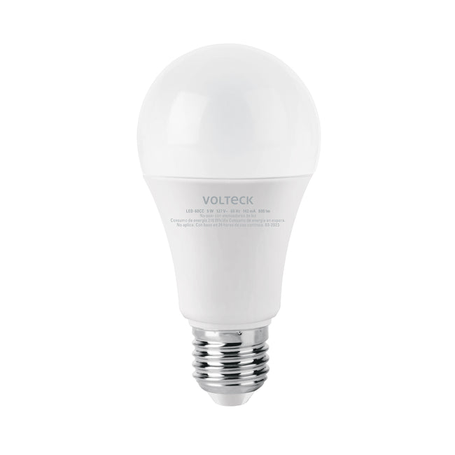 Foco LED 9W (60W) A19, 3000K blanca cálida, 800 lm, caja