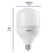 Foco LED alta potencia 70 W (750 W), 6500 K, E39, VOLTECK