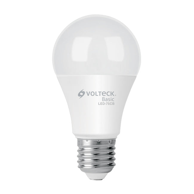 Foco LED 10W (75W) A19, 3000K blanca cálida, 950 lm, BASIC