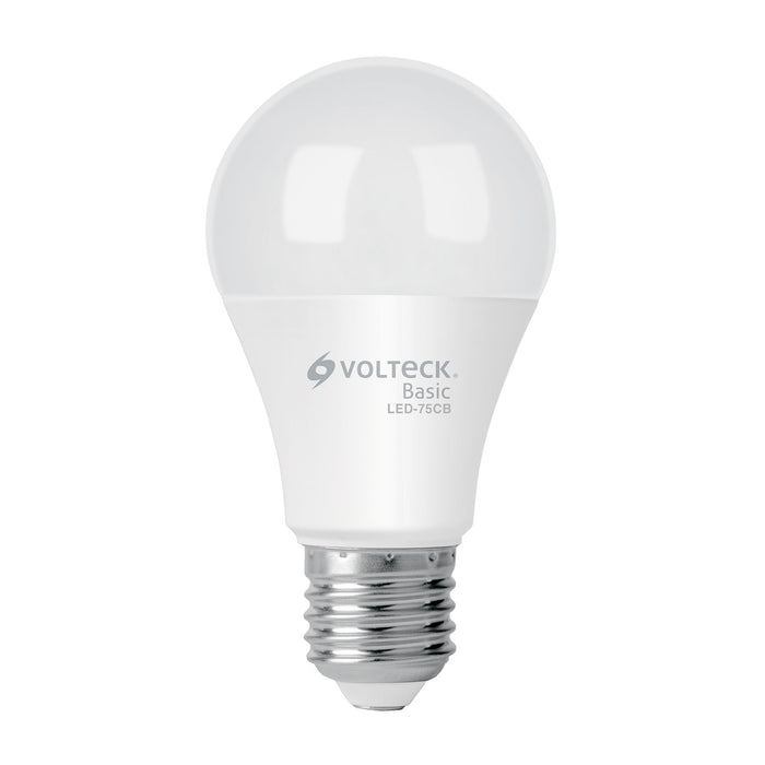 Foco LED 10W (75W) A19, 3000K blanca cálida, 950 lm, BASIC