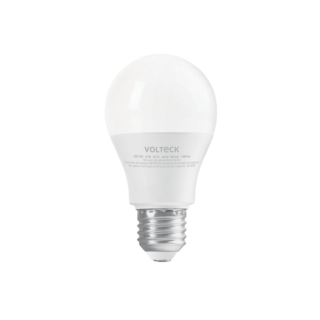 Foco LED 12W (75W) A19, 6500K blanca fría, 1050 lm, blíster
