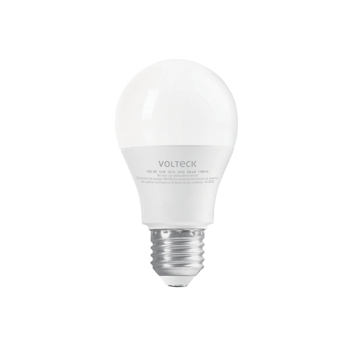 Foco LED 12W (75W) A19, 6500K blanca fría, 1050 lm, blíster