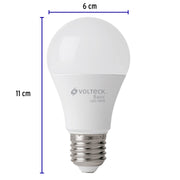 Pack 4 focos LED 10W (75W) A19, 6500K fría, 950 lm, BASIC