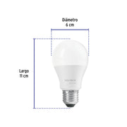 Foco LED 12W (75W) A19, 6500K blanca fría, 1050 lm, caja
