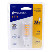 Foco LED 4 W, tipo capsula, 2700K luz ámbar, G9, VOLTECK