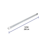 Tubo LED T8 36W G13 6500K blanca fría, transparente, VOLTECK