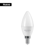 Foco LED tipo vela 4W (25W) 2400K luz ámbar, E12, VOLTECK