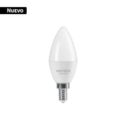 Foco LED tipo vela 4W (25W), luz blanca brillante 6500K, E12