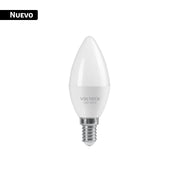 Foco LED tipo vela 4W (25W) 2400K luz ámbar, E14, VOLTECK