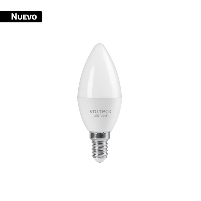 Foco LED tipo vela 4W (25W), luz blanca brillante 6500K, E14