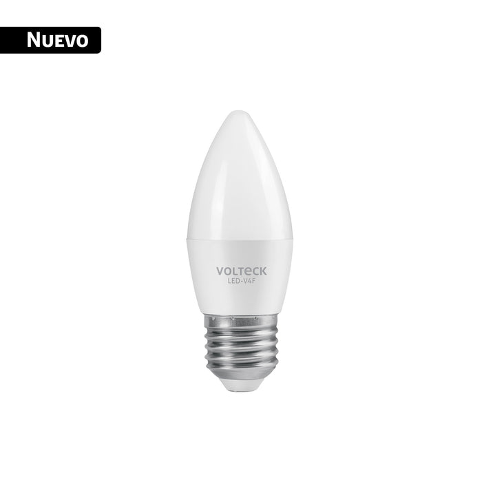 Foco LED tipo vela 4W (25W), luz blanca brillante 6500K, E27